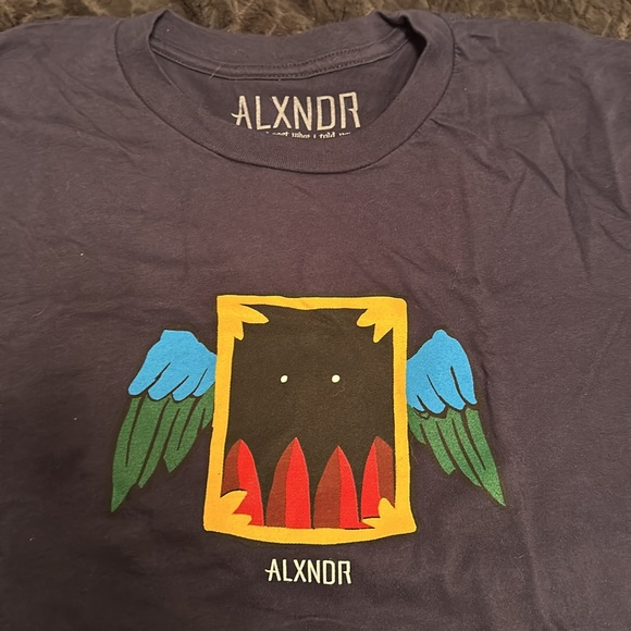 ALXNDR - Portrait T-Shirt Navy Blue - Large - Picture 2 of 2